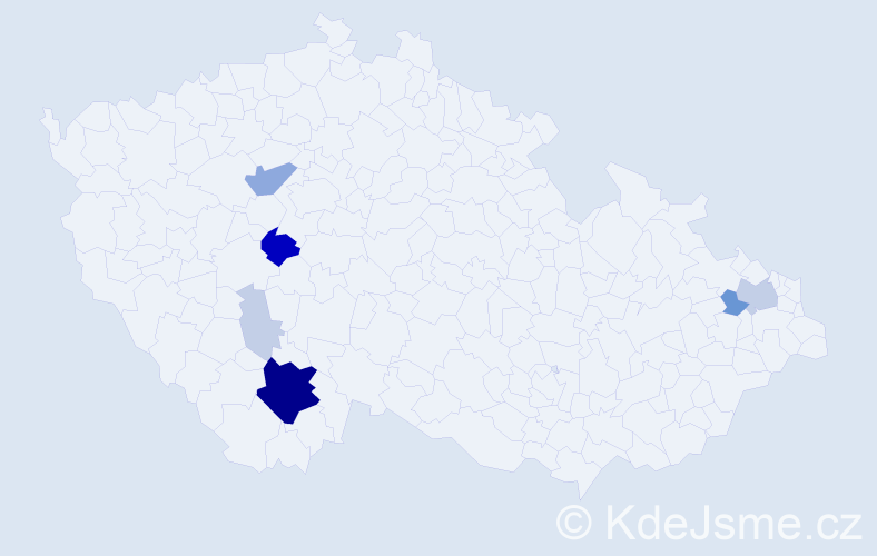 Příjmení: 'Kajgr', počet výskytů 29 v celé ČR