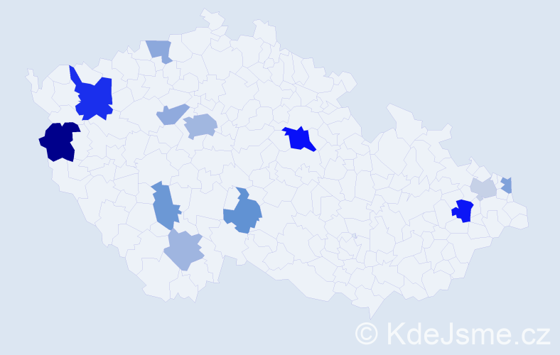 Příjmení: 'Beniak', počet výskytů 24 v celé ČR