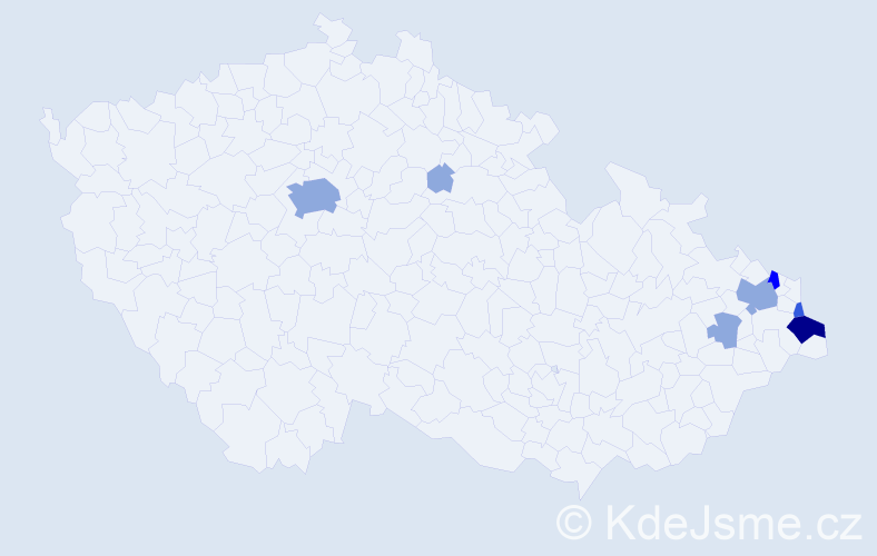 Příjmení: 'Fonš', počet výskytů 16 v celé ČR