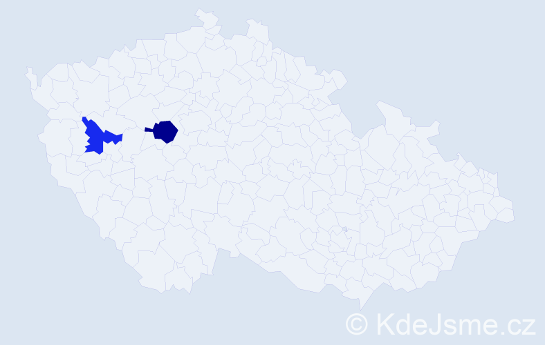 Příjmení: 'Solucevová', počet výskytů 5 v celé ČR