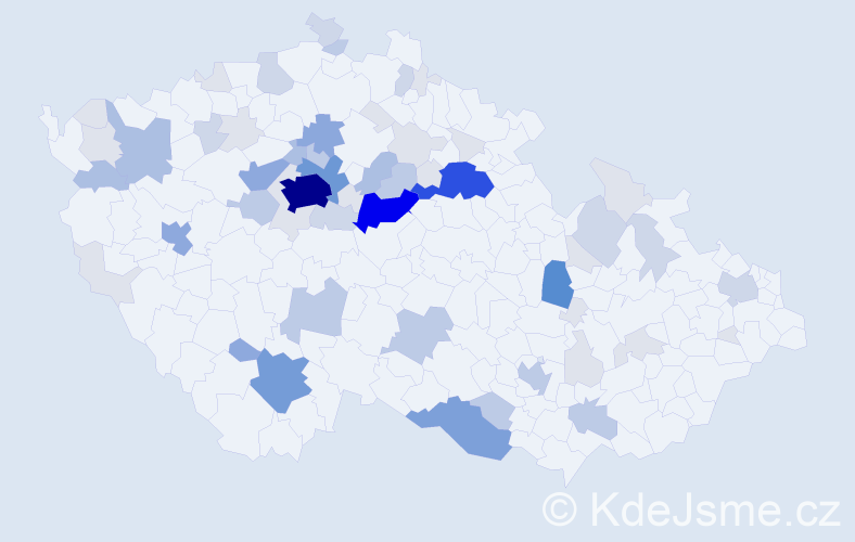 Příjmení: 'Hollerová', počet výskytů 209 v celé ČR