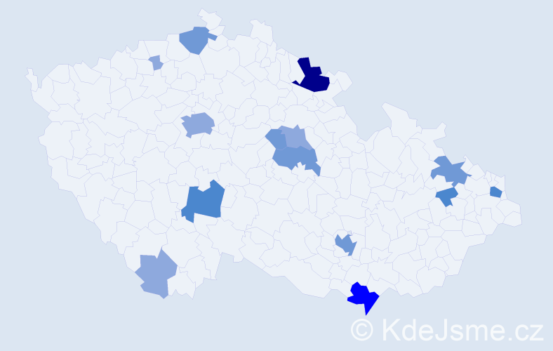 Příjmení: 'Ronge', počet výskytů 33 v celé ČR