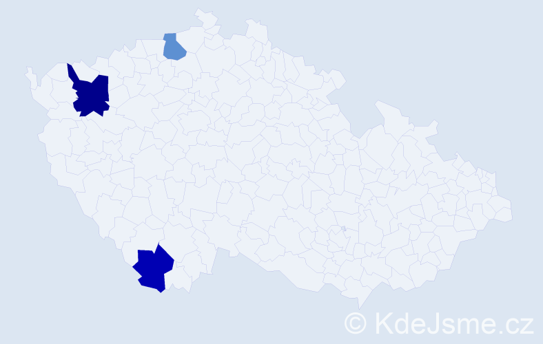 Příjmení: 'Gadžijeva', počet výskytů 4 v celé ČR