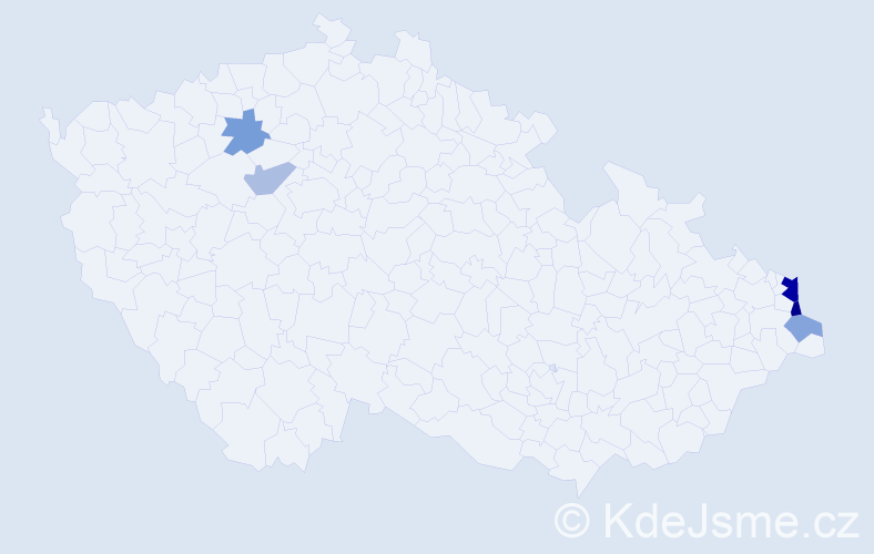 Příjmení: 'Lankoczová', počet výskytů 10 v celé ČR