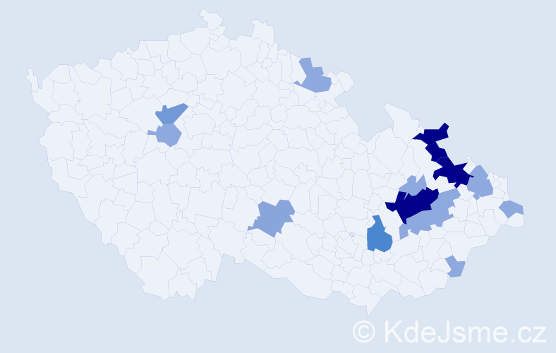 Příjmení: 'Morbitzer', počet výskytů 47 v celé ČR