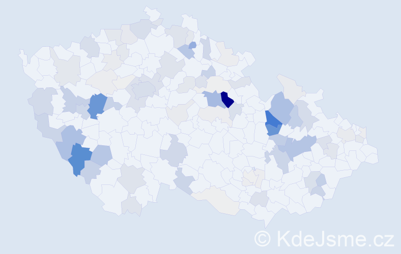 Příjmení: 'Kopová', počet výskytů 351 v celé ČR