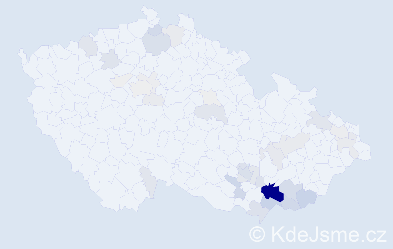 Příjmení: 'Rajsiglová', počet výskytů 147 v celé ČR