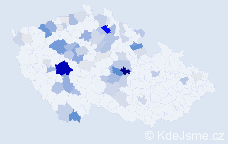 Příjmení: 'Zárybnická', počet výskytů 235 v celé ČR