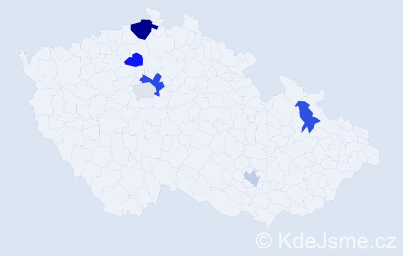 Příjmení: 'Vaisharová', počet výskytů 9 v celé ČR