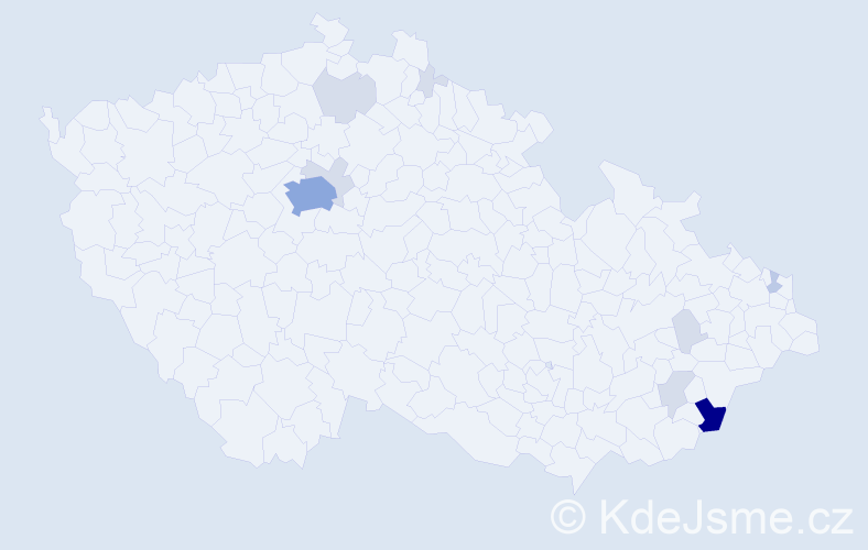 Příjmení: 'Sába', počet výskytů 30 v celé ČR
