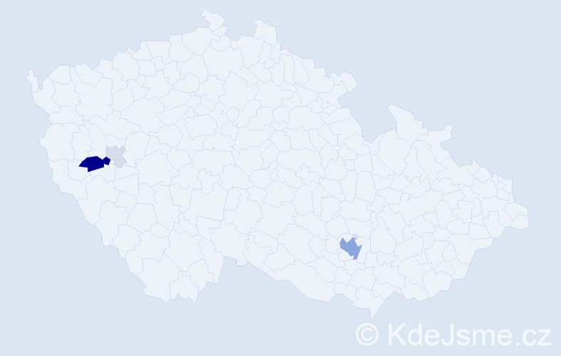 Příjmení: 'Taufar', počet výskytů 11 v celé ČR