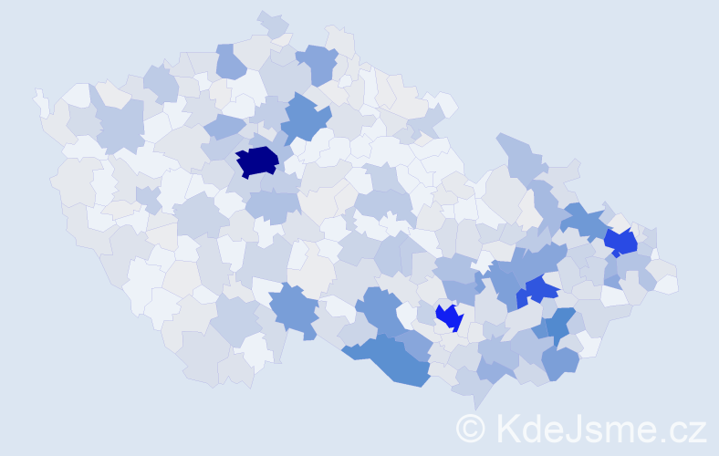 Příjmení: 'Kašpárková', počet výskytů 1511 v celé ČR