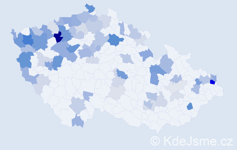 Příjmení: 'Semanová', počet výskytů 240 v celé ČR