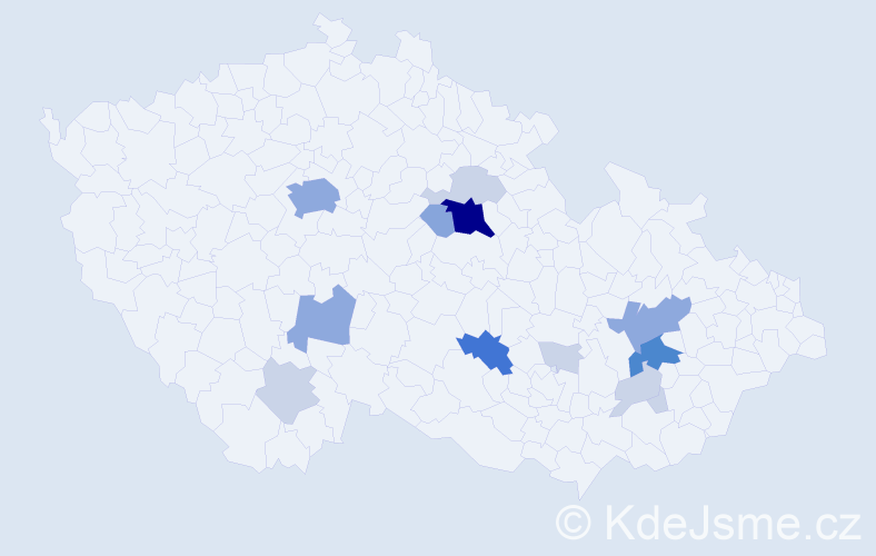 Příjmení: 'Bibrová', počet výskytů 40 v celé ČR
