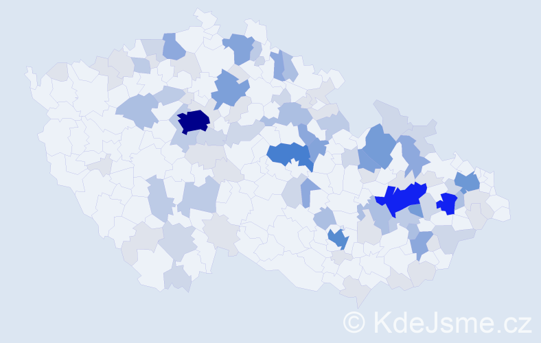 Příjmení: 'Doubravský', počet výskytů 297 v celé ČR