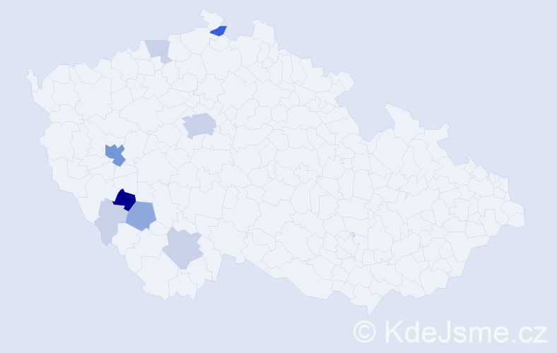 Příjmení: 'Chlan', počet výskytů 29 v celé ČR