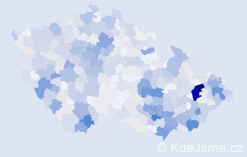 Příjmení: 'Maršálková', počet výskytů 1462 v celé ČR