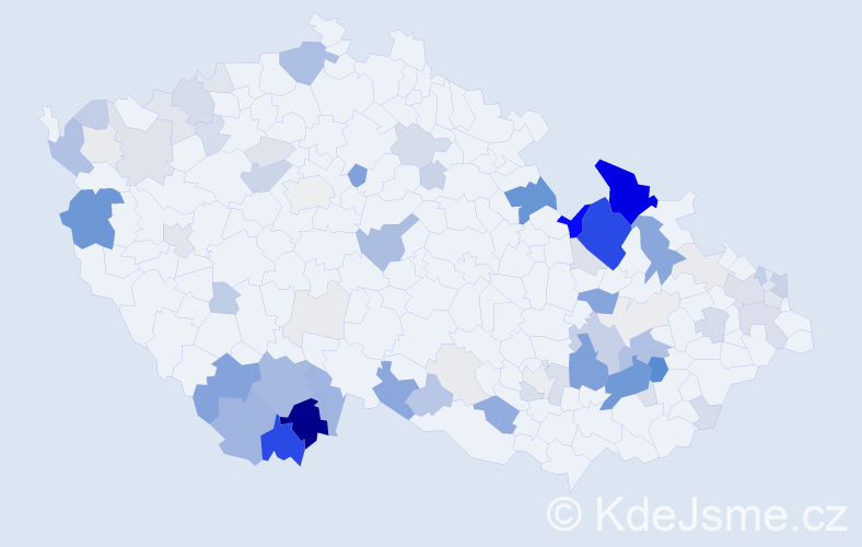 Příjmení: 'Morong', počet výskytů 269 v celé ČR