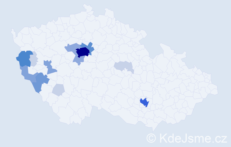 Příjmení: 'Raiser', počet výskytů 50 v celé ČR