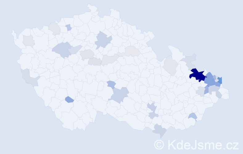 Příjmení: 'Kremer', počet výskytů 133 v celé ČR