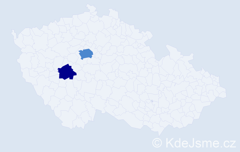 Příjmení: 'Mladičová', počet výskytů 6 v celé ČR