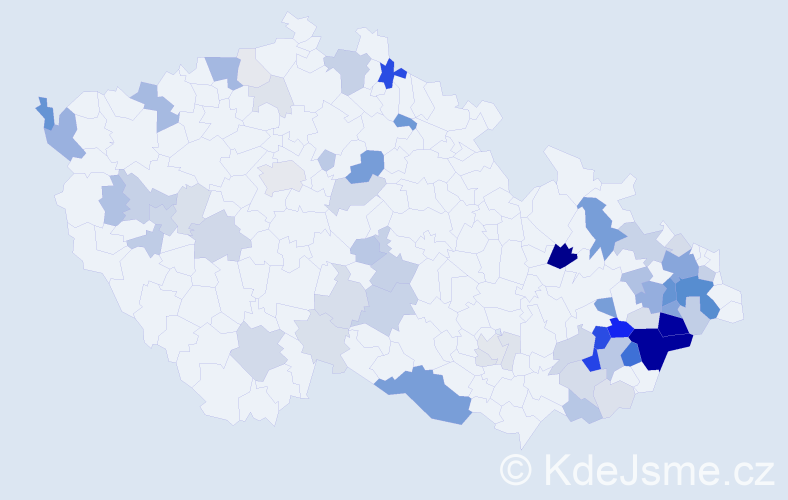 Příjmení: 'Bukovjan', počet výskytů 235 v celé ČR