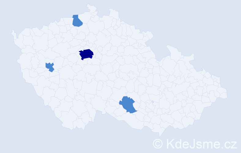 Příjmení: 'Vargasová', počet výskytů 6 v celé ČR