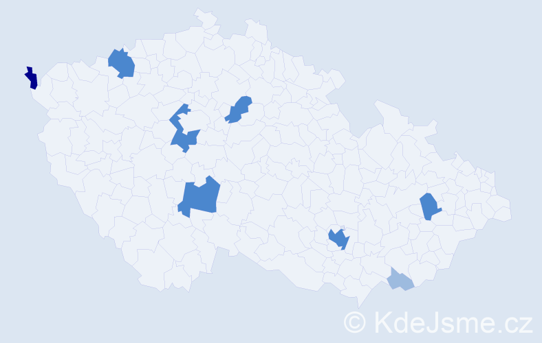 Příjmení: 'Kappler', počet výskytů 17 v celé ČR