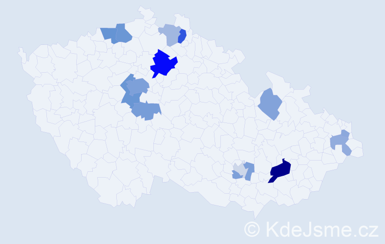 Příjmení: 'Waller', počet výskytů 34 v celé ČR