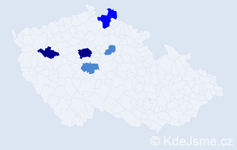 Příjmení: 'Subera', počet výskytů 12 v celé ČR