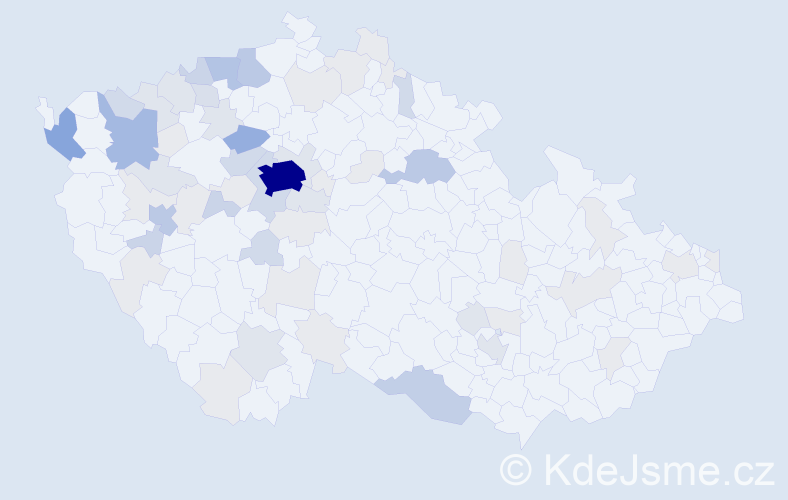 Příjmení: 'Wild', počet výskytů 215 v celé ČR