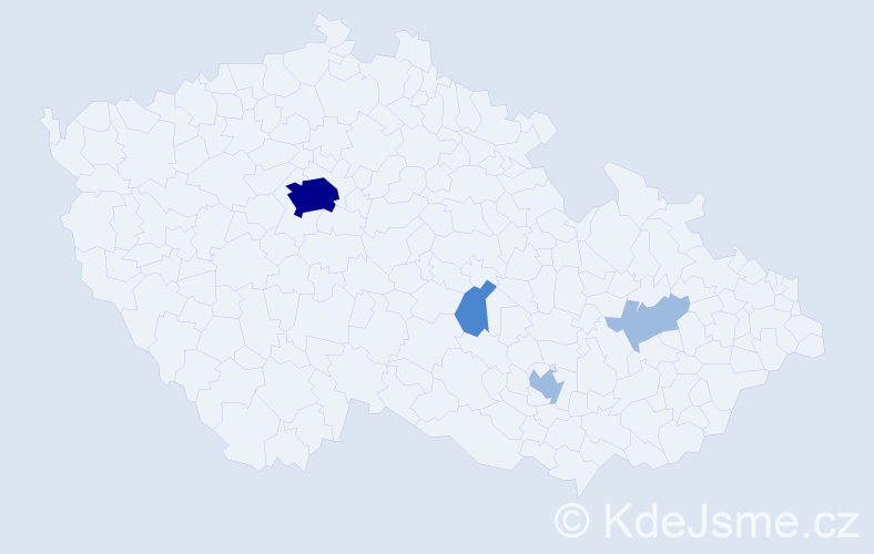 Příjmení: 'Dutton', počet výskytů 8 v celé ČR