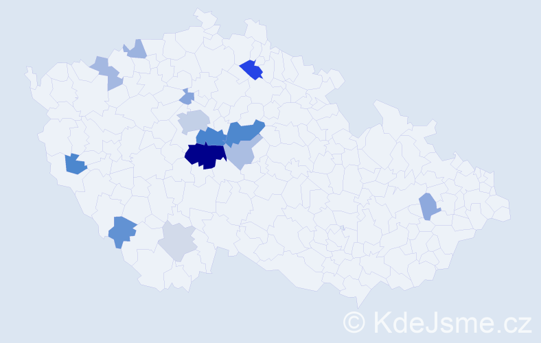 Příjmení: 'Kobián', počet výskytů 37 v celé ČR