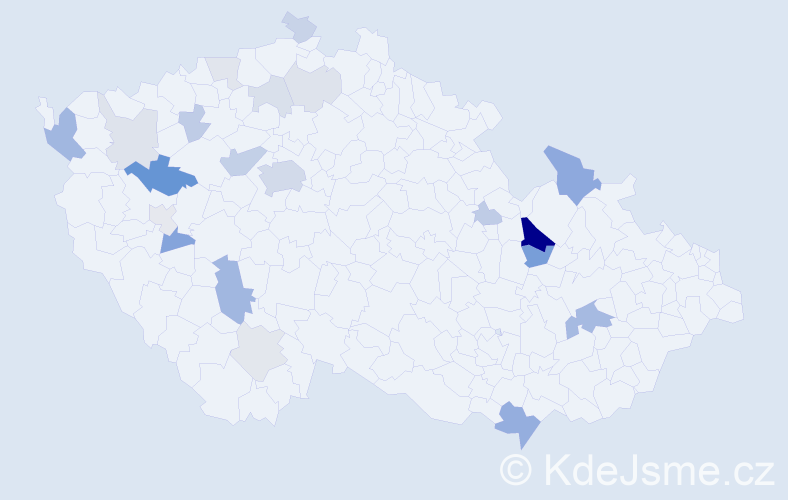 Příjmení: 'Rattayová', počet výskytů 62 v celé ČR