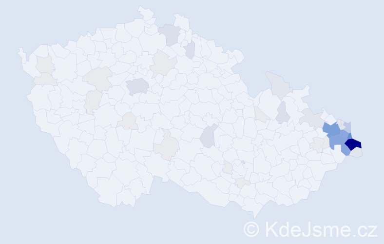 Příjmení: 'Molinová', počet výskytů 185 v celé ČR