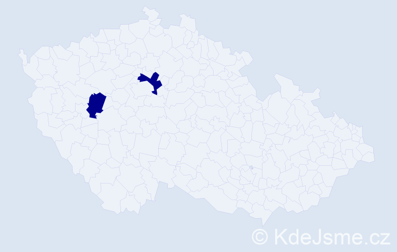 Příjmení: 'Treščáková', počet výskytů 2 v celé ČR