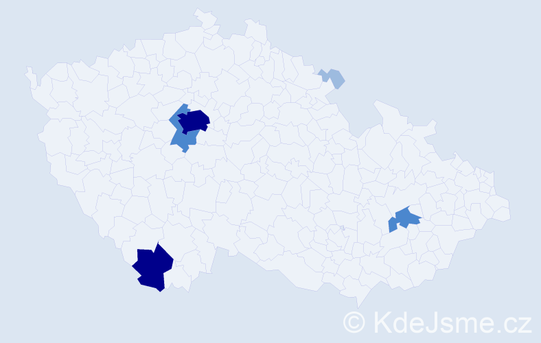 Příjmení: 'Farag', počet výskytů 13 v celé ČR