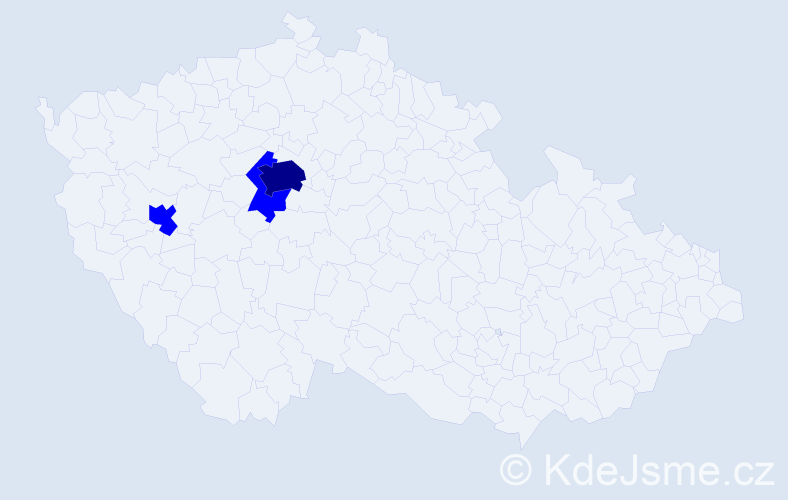 Příjmení: 'Kuklinca', počet výskytů 4 v celé ČR