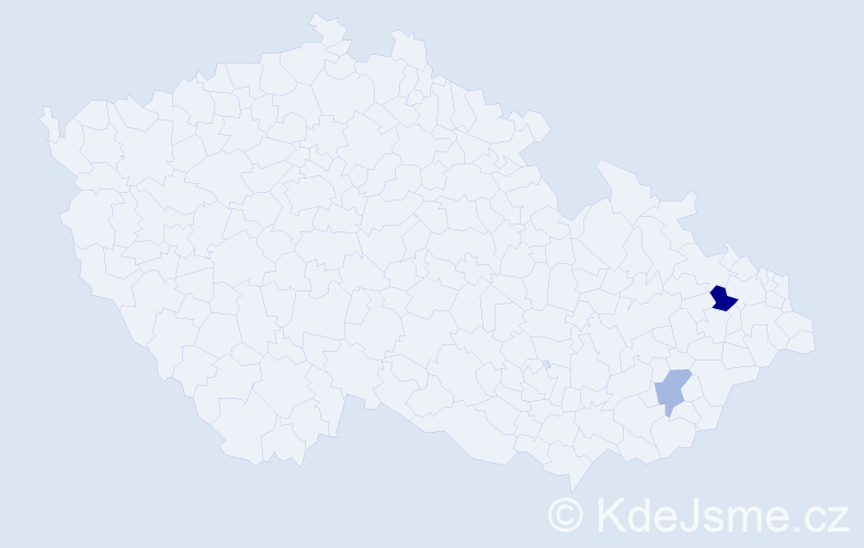 Příjmení: 'Savr', počet výskytů 3 v celé ČR