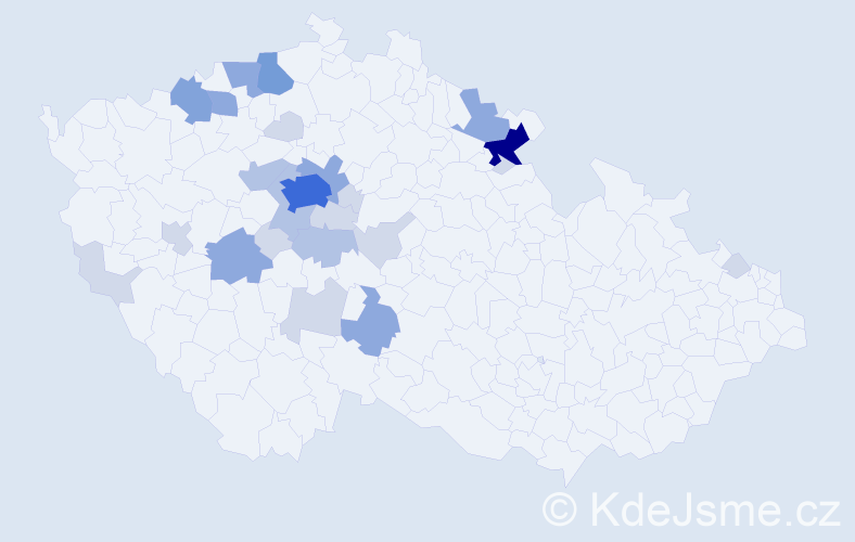 Příjmení: 'Cinka', počet výskytů 68 v celé ČR