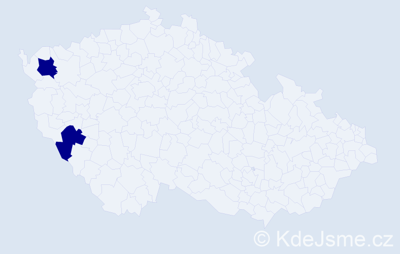 Příjmení: 'Meir', počet výskytů 2 v celé ČR