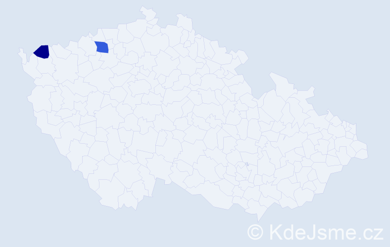 Příjmení: 'Pavelecová', počet výskytů 4 v celé ČR