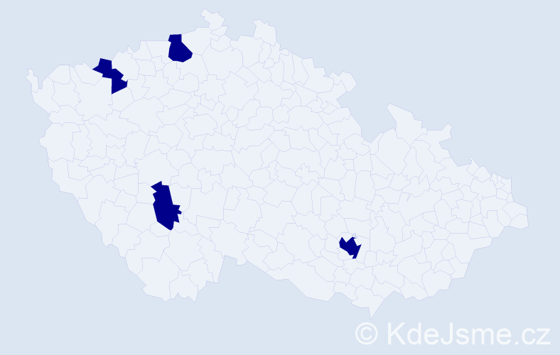 Příjmení: 'Mudroňková', počet výskytů 4 v celé ČR