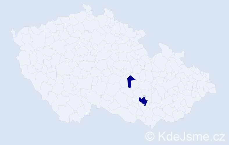 Příjmení: 'Mikes', počet výskytů 2 v celé ČR
