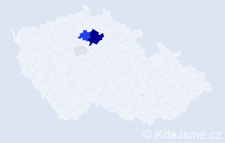 Příjmení: 'Surduková', počet výskytů 5 v celé ČR
