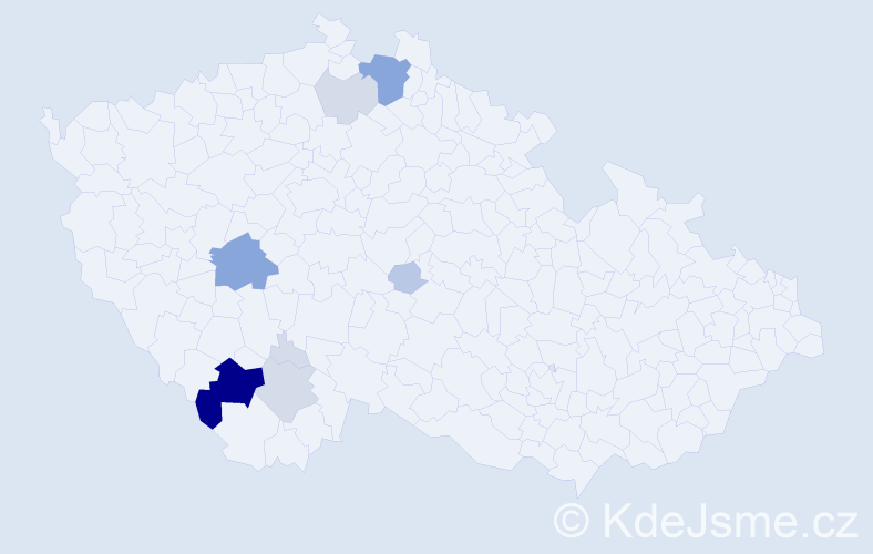 Příjmení: 'Stejkozová', počet výskytů 31 v celé ČR