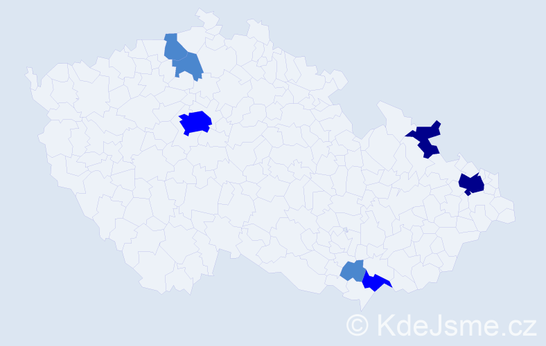 Příjmení: 'Drobec', počet výskytů 13 v celé ČR