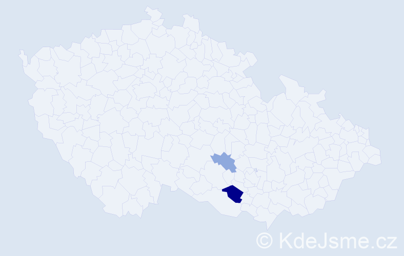 Příjmení: 'Reberníková', počet výskytů 6 v celé ČR