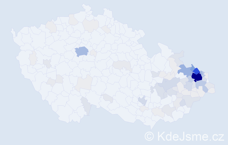 Příjmení: 'Návrat', počet výskytů 418 v celé ČR