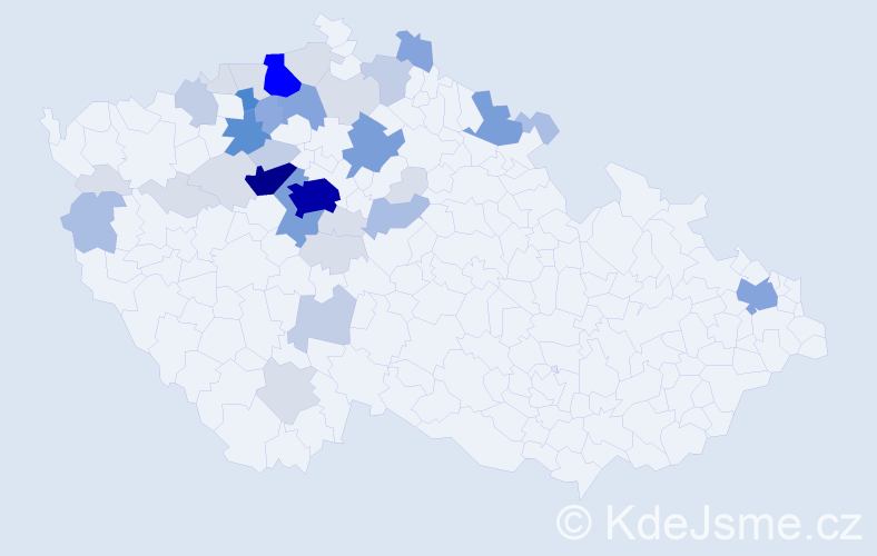 Příjmení: 'Pulchart', počet výskytů 141 v celé ČR